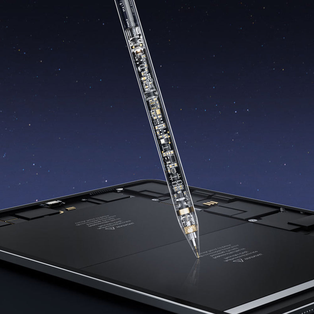 Touch Pen Techsuit C10 Pro pro Apple iPad, Aktivní verze, Transparentní černá