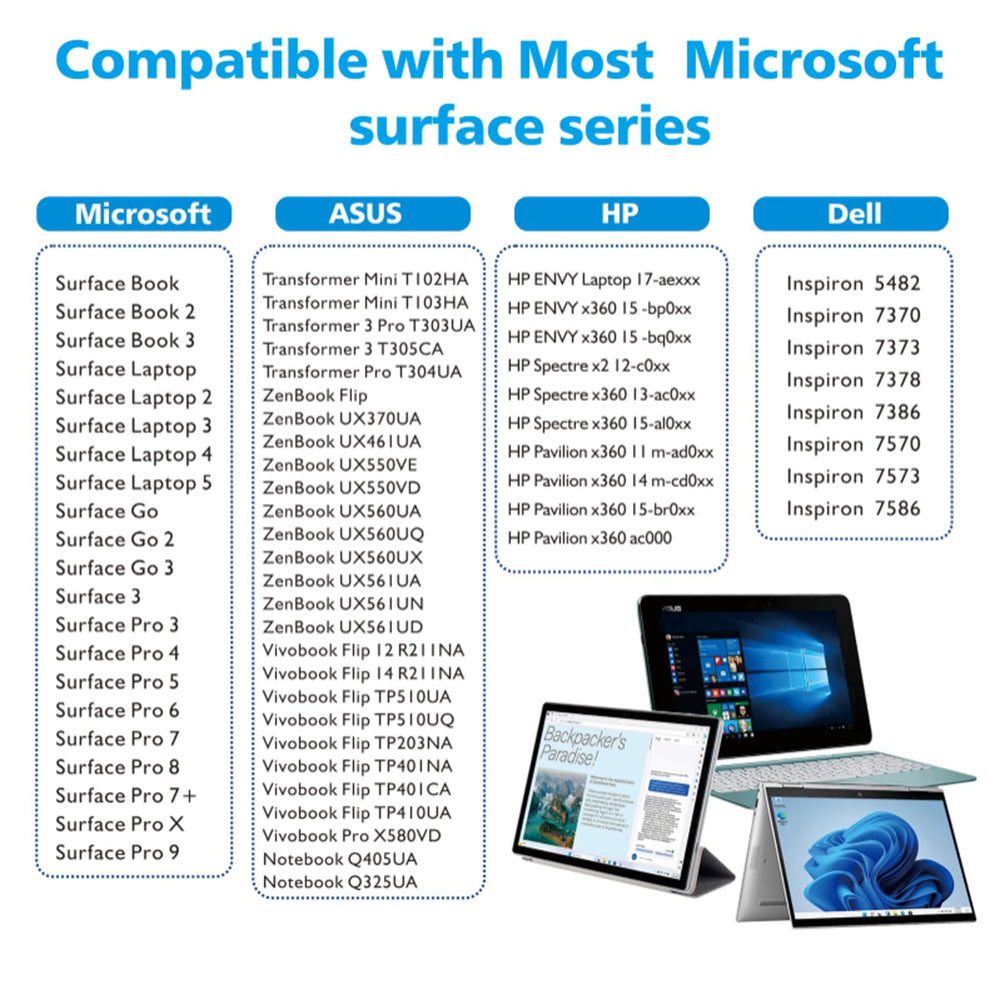 Touch Pen Techsuit F97 pro Microsoft Surface, Aktivní verze, Černá