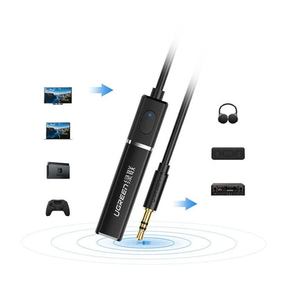Bluetooth vysílač UGREEN CM107, AUX, Černý