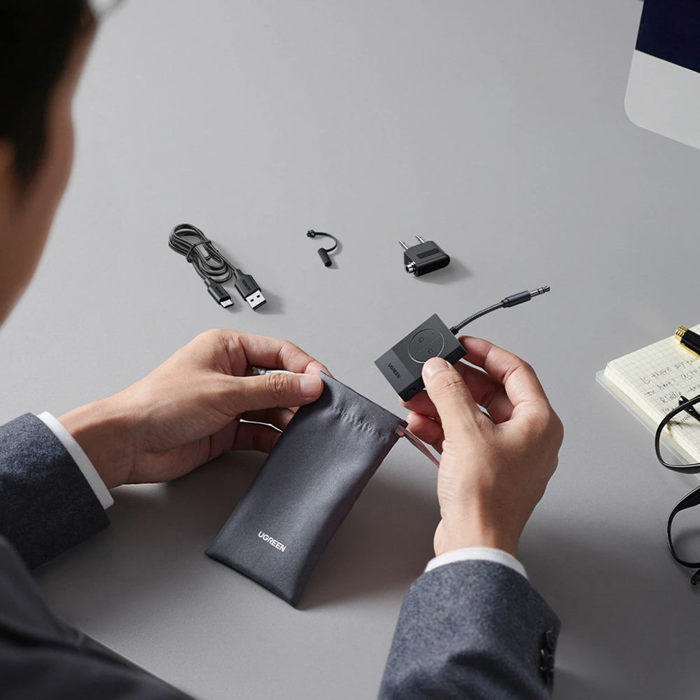 Bluetooth vysílač UGREEN BT305 (65706), AUX, Černý