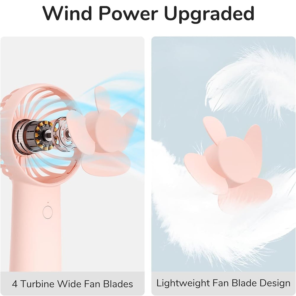 Přenosný ventilátor JisuLife FA20X, růžový