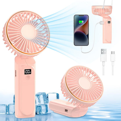 Přenosný ventilátor Techsuit M12, růžový