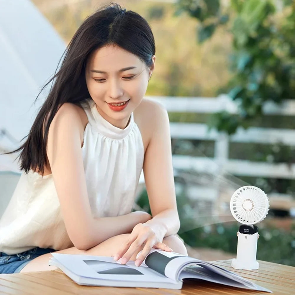 Přenosný ventilátor Techsuit N15, růžový