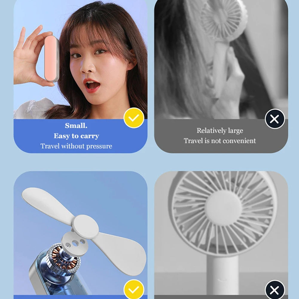 Přenosný ventilátor Techsuit TF1, růžový
