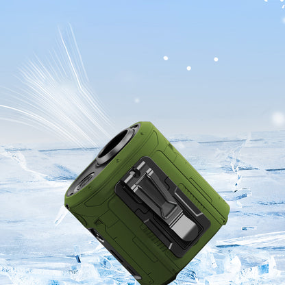 Přenosný ventilátor Techsuit Z14 s externí baterií 5000mAh, oranžový