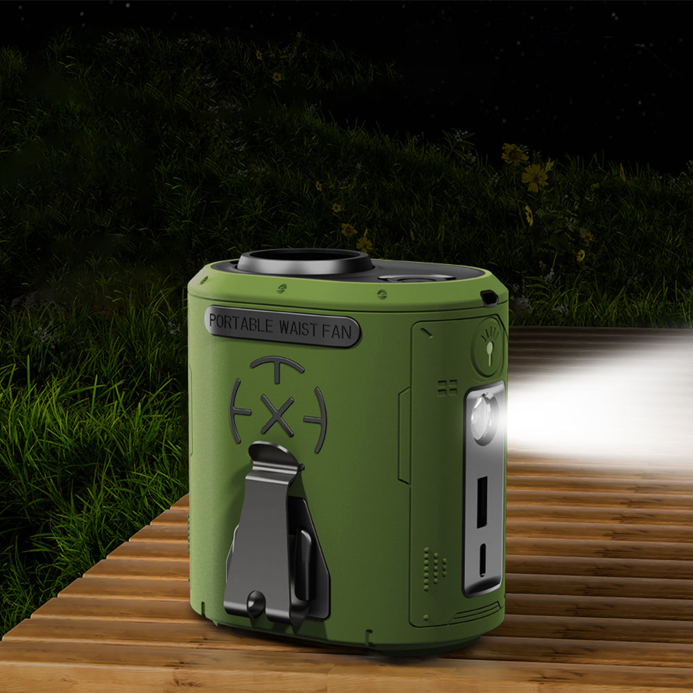 Přenosný ventilátor Techsuit Z14 s externí baterií 5000mAh, oranžový