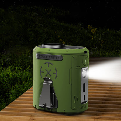 Přenosný ventilátor Techsuit Z14 s externí baterií 5000mAh, zelený