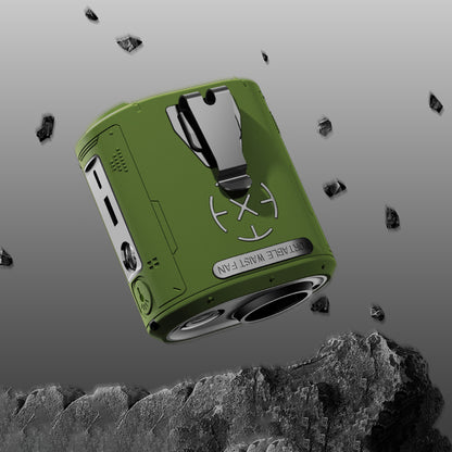 Přenosný ventilátor Techsuit Z14 s externí baterií 5000mAh, zelený