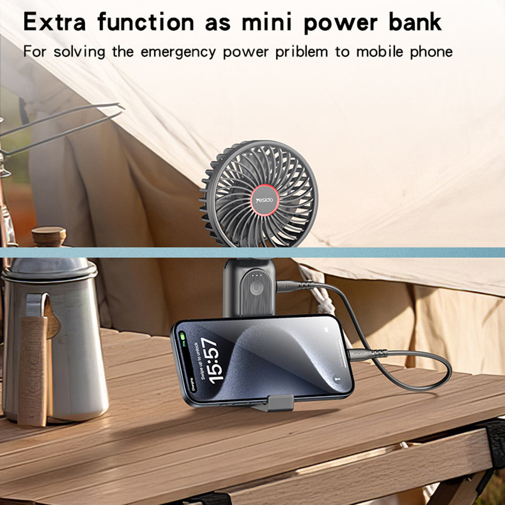 Přenosný ventilátor Yesido YF10, černý