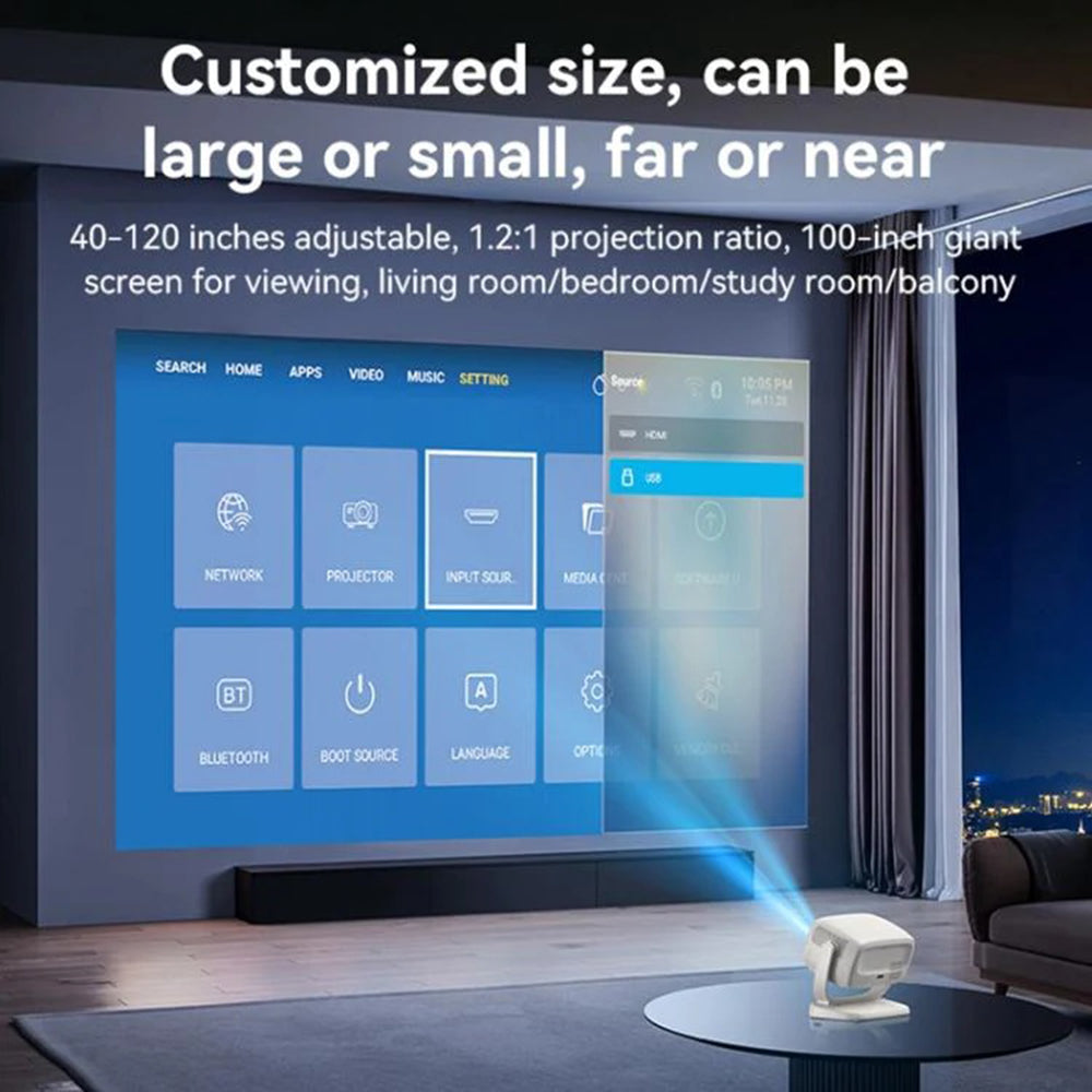 Videoprojektor Yesido TV13, 720P, 190ANSI, Android 9.0, Bílý