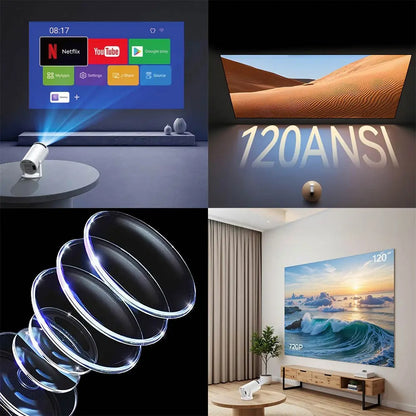 Videoprojektor Yesido TV14, 720P, 120ANSI, Bílý