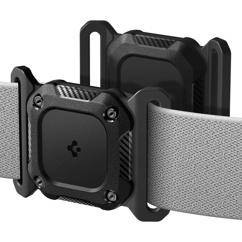 Obojek pro domácí zvířata se stojanem Spigen Tough Armor pro Apple AirTag, černý